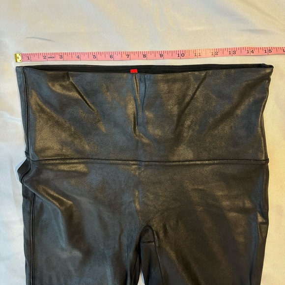 SPANX Leather-look Black Leggings - SZ XL - Picture 4 of 7